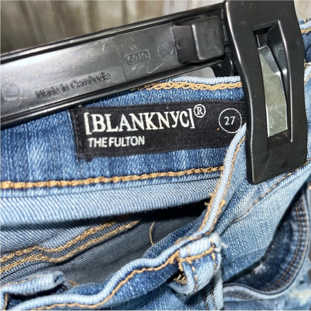 BlankNYC Fulton Distressed Rolled Jeans - Picture 5 of 5